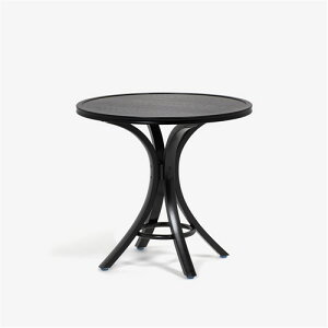 大塚家具 秋田木工 ダイニングテーブル(丸)「T-130」 ナラ材/ブナ材 ブラック色