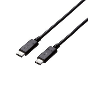 �G���R�� U2C-CC5P40NBK Type-C�P�[�u�� Type-C to Type-C 4m �[�d/�f�[�^�]���p PD 100W 5A USB2.0 Chromebook �Ή��F��擾 RoHS�w�ߏ��� �u���b�N