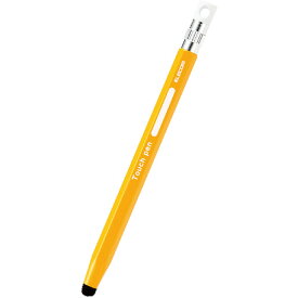エレコム P-TPENCEYL スマートフォン・タブレット用タッチペン 六角鉛筆型 ストラップホール付き 超感度タイプ ペン先交換可能 イエロー