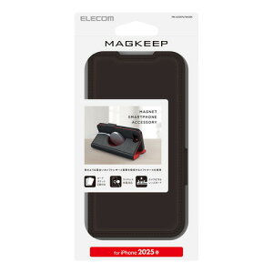 GR PM-A25SPLFMGBK iPhone 16e \tgU[P[X ^ Εt MAGKEEP