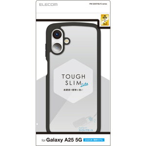 �G���R�� PM-G253TSLFCBK Galaxy A25 5G ( SC-53F ) �P�[�X �n�C�u���b�h �J�o�[ �J���������Y�ی�݌v TOUGH SLIM LITE �u���b�N