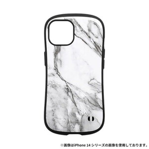 HAMEE �miPhone 15��p�niFace First Class Marble�P�[�X iFace �z���C�g 41-960455