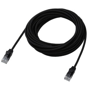 �G���R�� LD-GPAM�^BK50 LAN�P�[�u�� CAT6A 5m �ܐ܂�h�~ �u���b�N