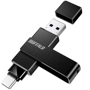 BUFFALO RUF3ACR128GBK USB 3.2(Gen1) Type-C^Type-AΉ ]USB[ 128GB WinEMacEX}zΉ ubN