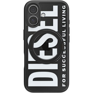 DIESEL iPhone17 DIESEL Ringstand-MagSAFE Case FW24 black^white 60403