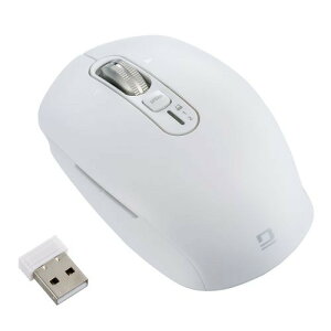ナカバヤシ MUS-DKF239W デュアル静音 5ボタン BLUE LED マウス Sサイズ Bluetooth・USB無線接続 Windows mac対応 ホワイト