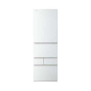 【無料長期保証】東芝 冷蔵庫 411L 5ドア 右開き 幅 60cm 真ん中野菜室 一気冷凍 節電モード ベジータ GR-Y41GXK(EW) ホワイト系