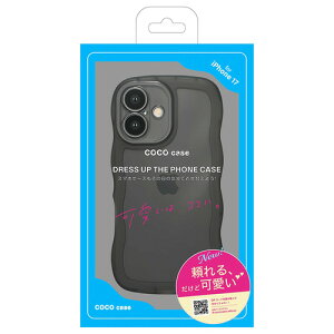 COCO CASE 1818-17-BLACK iPhone17 �N���A�Ȃ��˂��˃P�[�X �u���b�N