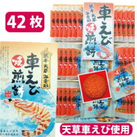 【車えび焼煎餅・42枚・個包装】(n)車エビせんべい・車海老せんべい・車えびせんべい・天草・熊本・土産…