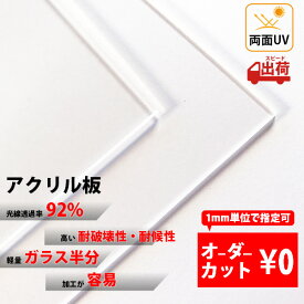 【マラソン期間中ポイント10倍】オーダーカット 無料 アクリル板 2mm 3mm 透明 クリア 1mm単位 無料オーダーカット 両面UV加工 大切なお品を紫外線から守ります