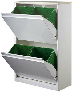 ダストボックス 4分別タイプ YY-WSB-60 ホワイト/メープル