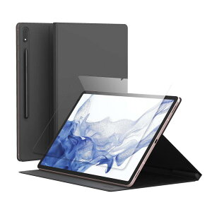 �yararee�z Galaxy Tab S8+ / S7+ / S7FE �Ή� �P�[�X (�K���X�t�B���� �t) �ϏՌ� ���h�~ PU ���U�[ �J�o�[ S �y�����[ S�y�� �[�d/�X�^���h �@�\ �t �}�O�l�b�g �� �^�u���b�g�P�[�X [ GalaxyTab