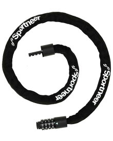 Sportneer 自転車 鍵 チェーンロック 自転車の鍵 4桁ダイヤル式 自転車ロック 軽量 長さ100cm 重さ340g バイクロック パスワード自由設定 カギ不要 黒 4mm チェーン ダイヤルロック 盗難防止 日本