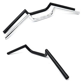 バイク 汎用 スワロー ハンドルバー 汎用 7/8インチ 22.2mm スワロー ブラック クローム メッキ シルバー CB400 XJR400 ZRX400 FTR223 エストレヤ SR400 NC39 NC31 JADE VTR250 GPZ400 GPZ900 FZ400 SV400 バリオス イナズマ400 GSX400 バンディット400