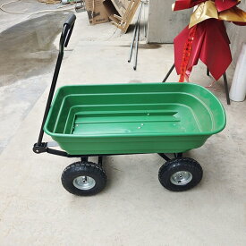 安定性 高耐久 庭 畑作業 ガーデニング 園芸 キャリーワゴン 農業 砂 牽引 芝生 アウトドア おしゃれ ダンプカートカート 屋外 キャンプ ワゴン キャンプカート ガーデン 空気タイヤ ガーデン4輪車 台車 リアカー 土