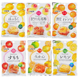 和歌山県産　ドライフルーツ　6種類お試しセット　紀州南高梅　清見オレンジ　はっさく　みかん　レモン　すもも　国産ドライフルーツ　JA紀南