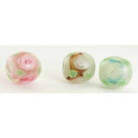 【2点で180円offクーポン対象!!】【39アンティークローズ】16mm 花 バラ 薔薇 とんぼ玉 ビーズ ガラスビーズ ガラス細工 花 ガラス玉 ハンドメイド 材料 初心者 おしゃれ お守り かわいい 癒しグッズ 雑貨【商用利用可】