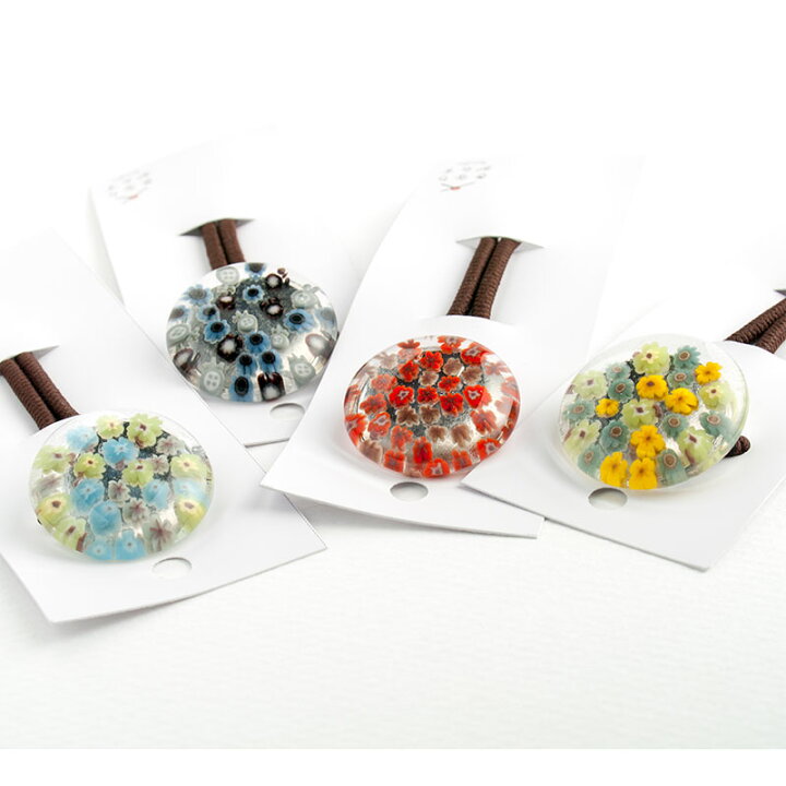楽天市場 北欧 ミルフィオリ ヘアゴム 01 花 とんぼ玉 ヘアゴム 大人っぽい 冬 ガラス かわいい 花 ハンドメイド キッズ 大人 女性 ガラス細工 花 ヘアアクセサリー 着物 髪飾り 成人式 ガラスアクセサリー きなりがらす