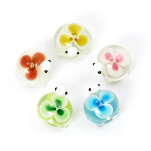 【2点で180円offクーポン対象!!】【花咲ガメmini】12mm 亀 雑貨 とんぼ玉 ビーズ ガラスビーズ ガラス細工 動物 ガラス玉 材料 初心者 おしゃれ お守り かわいい 可愛い グッズ カメ かめ 長寿祝
