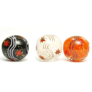 【2点で180円offクーポン対象!!】【もみじ】17mm 紅葉 秋 とんぼ玉 ビーズ ガラスビーズ ガラス細工 ガラス玉 ハンドメイド 材料 初心者 おしゃれ お守り かわいい 癒しグッズ 雑貨【商用利用可