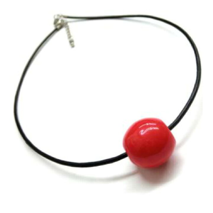 楽天市場】【真紅玉 革ひも ネックレス】とんぼ玉 ネックレス ガラス 