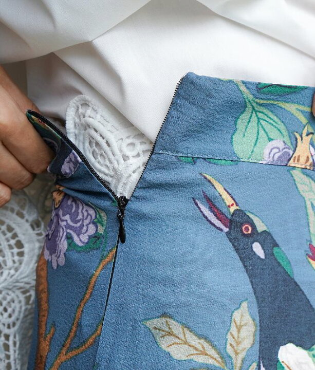 楽天市場】【SALE/送料無料】 花鳥風月に親しむ総柄ワイドパンツ  