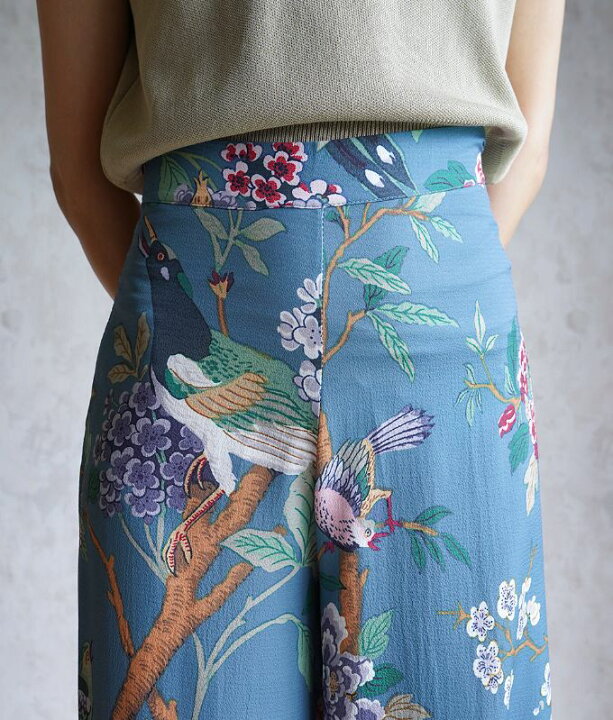 楽天市場】【SALE/送料無料】 花鳥風月に親しむ総柄ワイドパンツ  