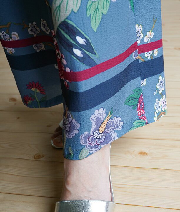 楽天市場】【SALE/送料無料】 花鳥風月に親しむ総柄ワイドパンツ  