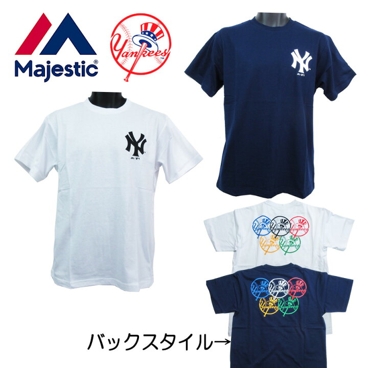 楽天市場】マジェスティック ニューヨーク ヤンキース 半袖 プリント T 
