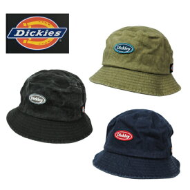 ディッキーズ バケット ハット Dickies メンズ HAT ピグメント加工 帽子 ロゴ ワッペン 刺繍