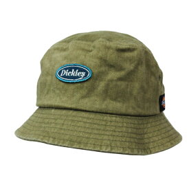 ディッキーズ バケット ハット Dickies メンズ HAT ピグメント加工 帽子 ロゴ ワッペン 刺繍