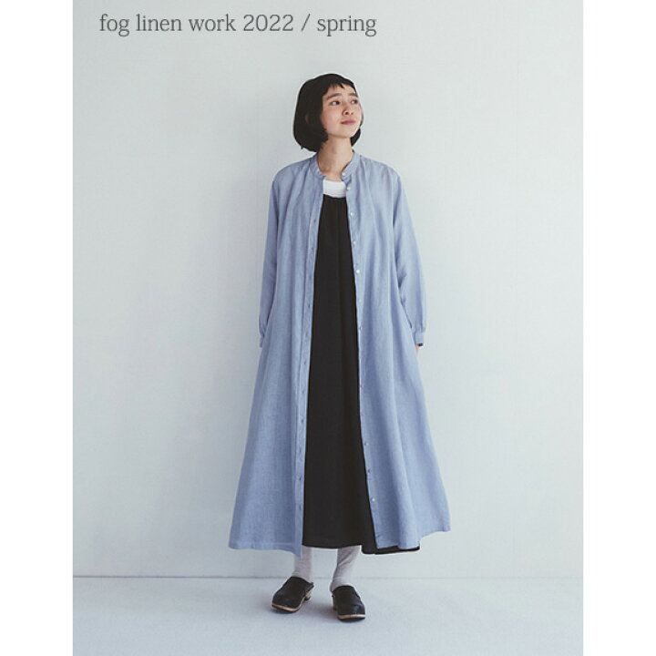 楽天市場 セール Off Fog Linen Work フォグリネンワーク サナ ワンピース ブルーパール Lwa407 630 生成りな暮らしのご提案 キナル