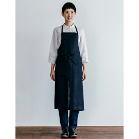 fog linen work（フォグリネンワーク） リネンフルエプロン ネイビー [LKA004-104] 【メンズ レディース 男性用 女性用 男女兼用 ロング丈 カフェ おしゃれ かわいい シンプル リネン 麻 無地】