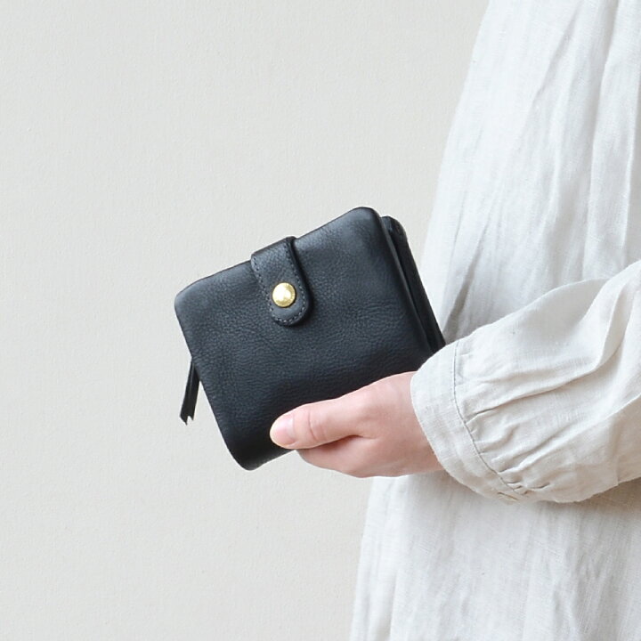 楽天市場】【革の表情を選べる】CINQ (サンク) 2つ折り財布 ブラック  