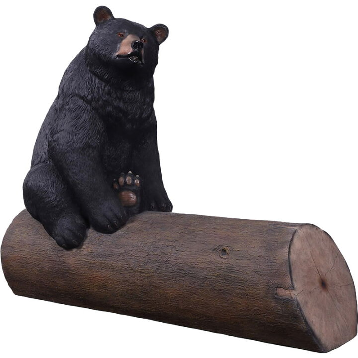 楽天市場】動物 オブジェ 大木に腰掛けるクマのベンチ インテリア 