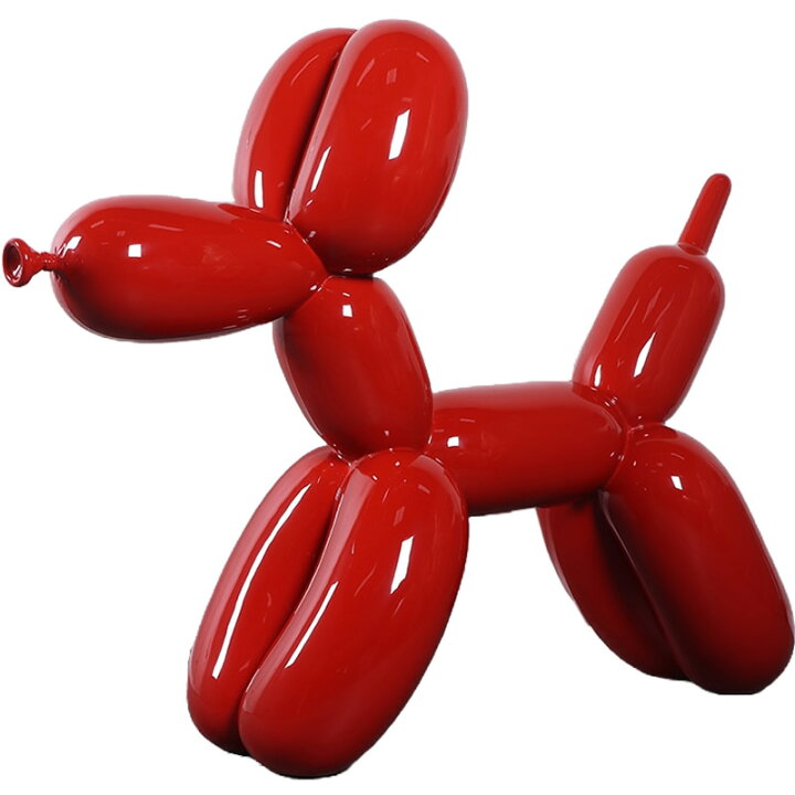 楽天市場】オブジェ 風船バルーンドッグ犬レッド・スモール Balloon 