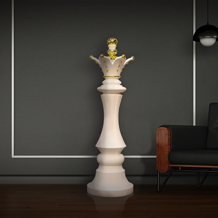 オブジェ 等身大のチェス駒 クイーン ホワイト インテリア イベント ディスプレイ Chess Queen Gracious