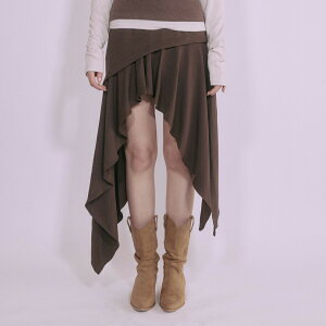 �y�ŐV����ׁzUnbalanced Flow Skirt �X�J�[�g �~�j�X�J�[�g �����O�X�J�[�g �f�U�C���� �J�W���A�� �K�[���[ Y2K �t �� �؍���