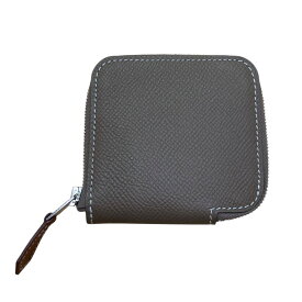 【中古】HERMES　アザップ コンパクト ヴォーエプソン コインケース グレージュ サイズ：- 【160425】（エルメス）