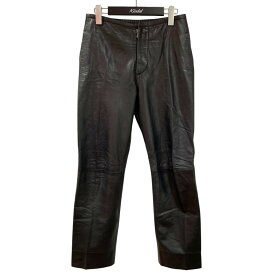 【中古】DIRK BIKKEMBERGSレザーパンツ ブラック サイズ：SIZE 44【価格見直し】