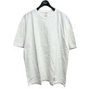 【中古】WACKO MARIA　24SS WASHED HEAVY WEIGHT T-SHIRT ロゴプリントクルーネックTシャツ 24SS-WMT-WT01 ホワイト サイズ：L 【220425】（ワコマリア）