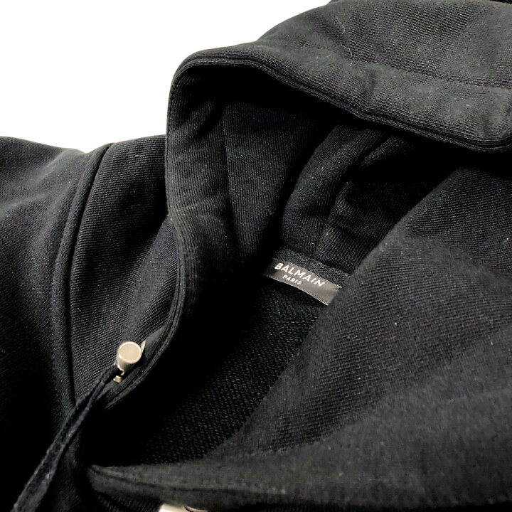 楽天市場】【中古】BALMAIN プルオーバーパーカー 36421377 ブラック  
