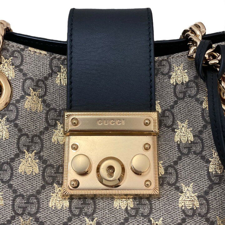 楽天市場】【中古】GUCCIパドロック ミディアムトートバッグ 498156 