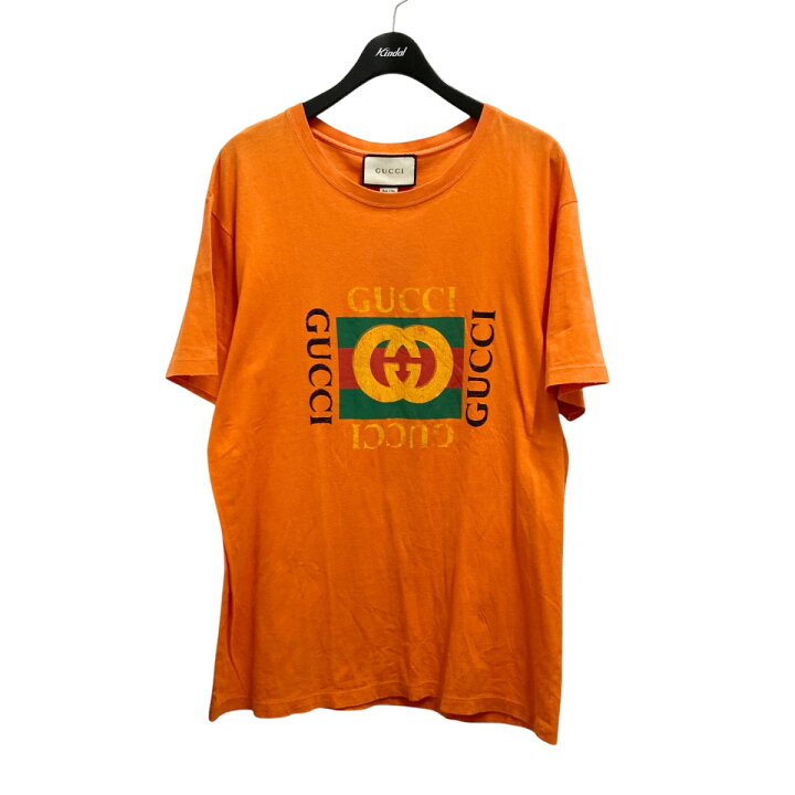 楽天市場】【中古】GUCCIグリッターロゴ ヴィンテージ加工Tシャツ 