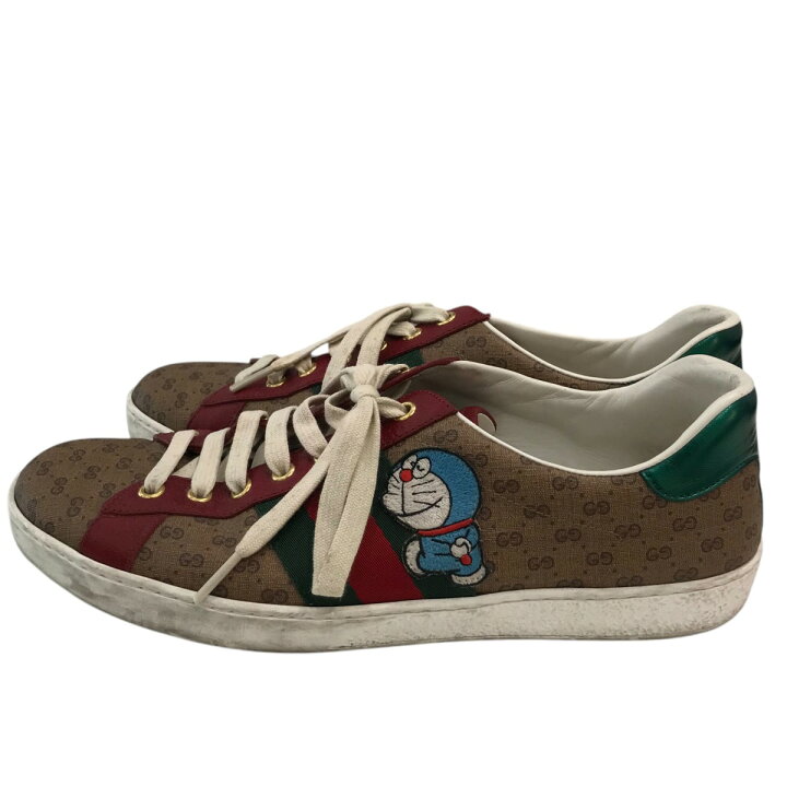 楽天市場】【中古】GUCCI×ドラえもんスニーカー 655021 ブラウン 