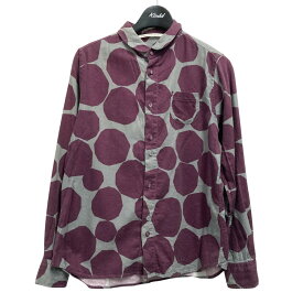 【中古】GRANDMA MAMA DAUGHTER　総柄シャツ GS2041172 200423 グレー×パープル サイズ：0 【050525】（グランマママドーター）