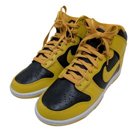 【中古】NIKEWu-Tang Clan × Nike Dunk High Retro PRM Black and Pollen ハイカットスニーカー イエロー サイズ：24cm【価格見直し】