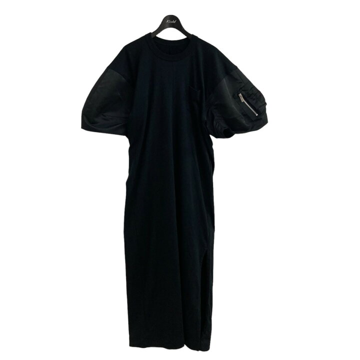 sacai サカイ 22SS ドッキングデザインワンピース 22-06082 ブラック 2  