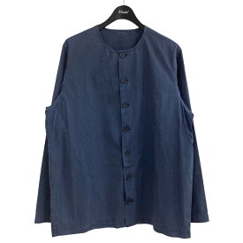 【中古】CASEY CASEY　ノーカラーシャツ ネイビー サイズ：M 【140525】（ケイシーケイシー）