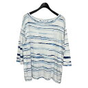 【中古】Porter ClassicARTIST BORDER LONG SLEEVE SHIRT ボーダーカットソー ホワイト×ブルー サイズ：L【価格見直し】
